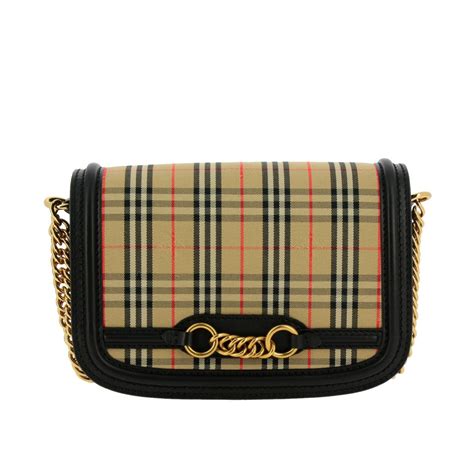 burberry tracolla tessuto|Borsa Note (Nero) .